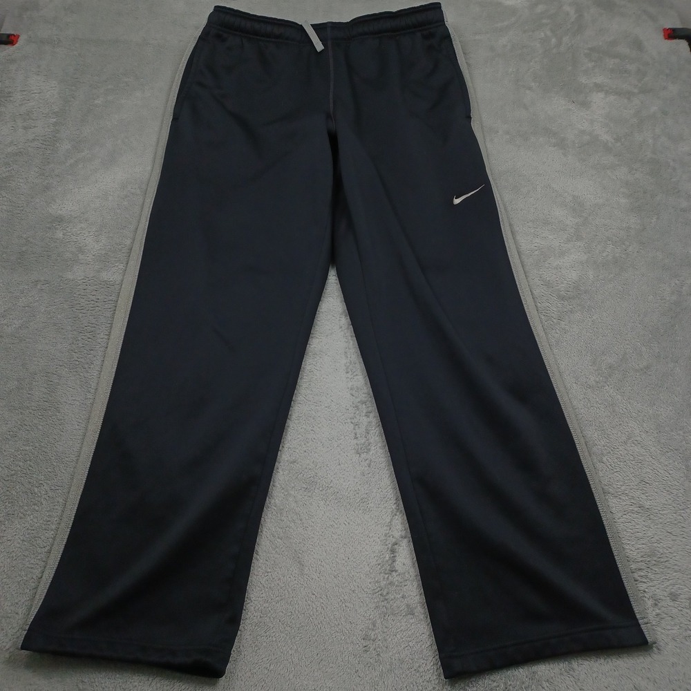 Nike Sweatpants Mens Large Black Fleece Drawstring Casual Pockets Modern Therma